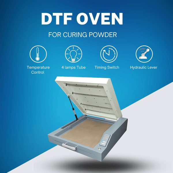 NGOODIEZ DTF Oven - Powder Curing Oven with 4 Lamps for Even Heating - Heat  Transfer PET Film Oven - A4 and A3+ Size up to 13 x 19