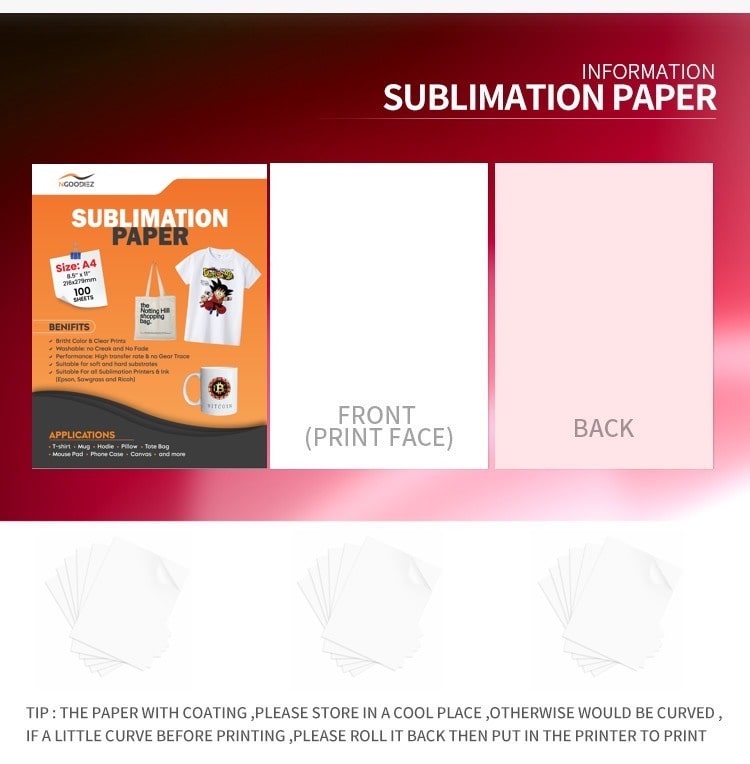 A4 Sublimation Paper (8.5" x 11)