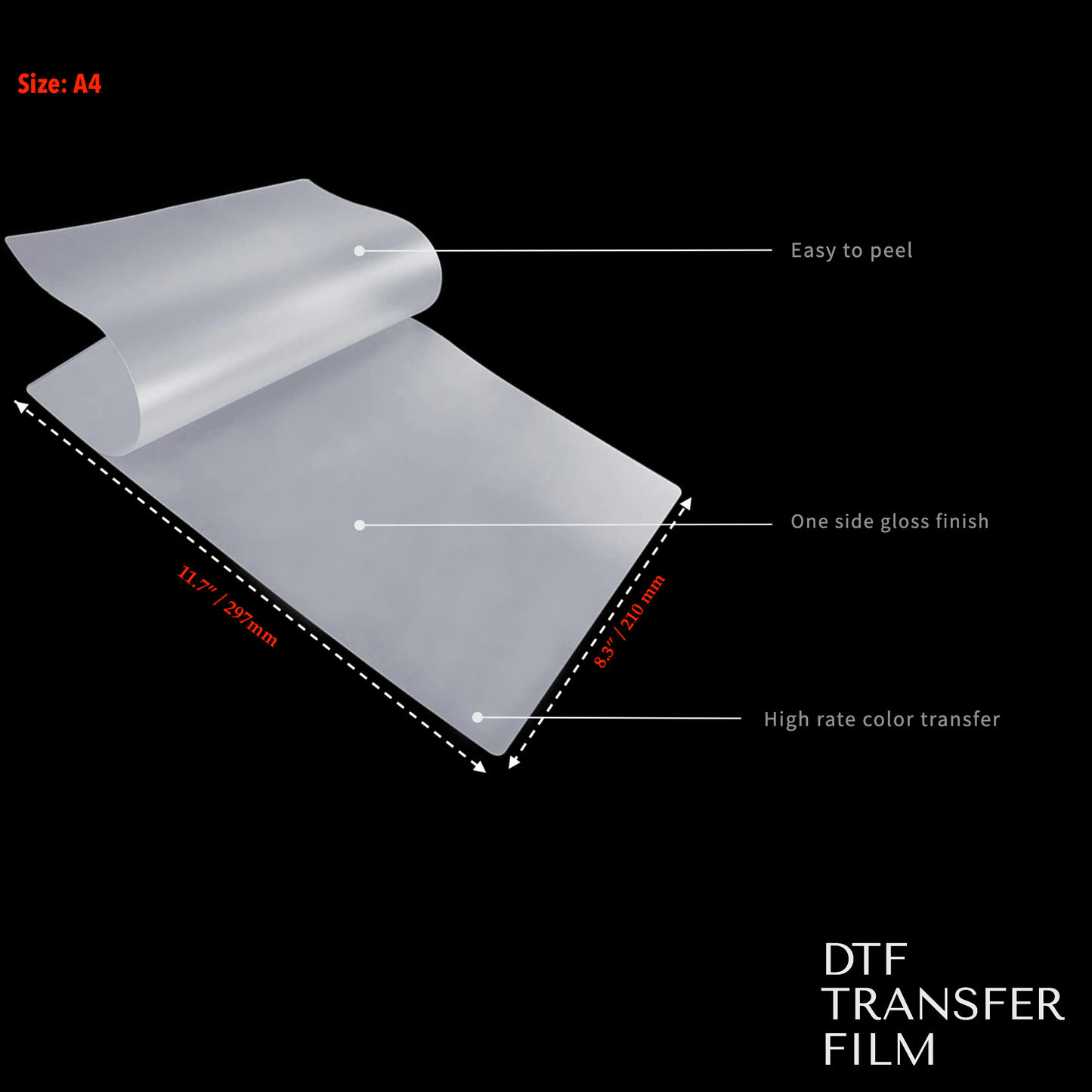 A4 DTF FILM (Direct Transfer Film)