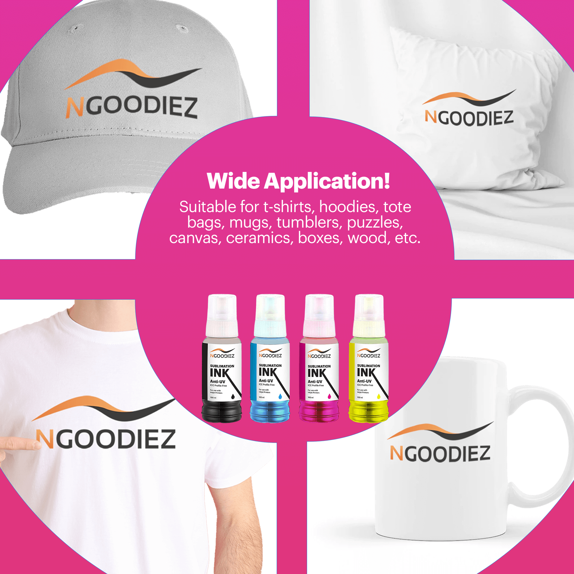NGOODIEZ Eco Solvent Ink Auto-Fill Water Based Ink, Conversion Kit ...