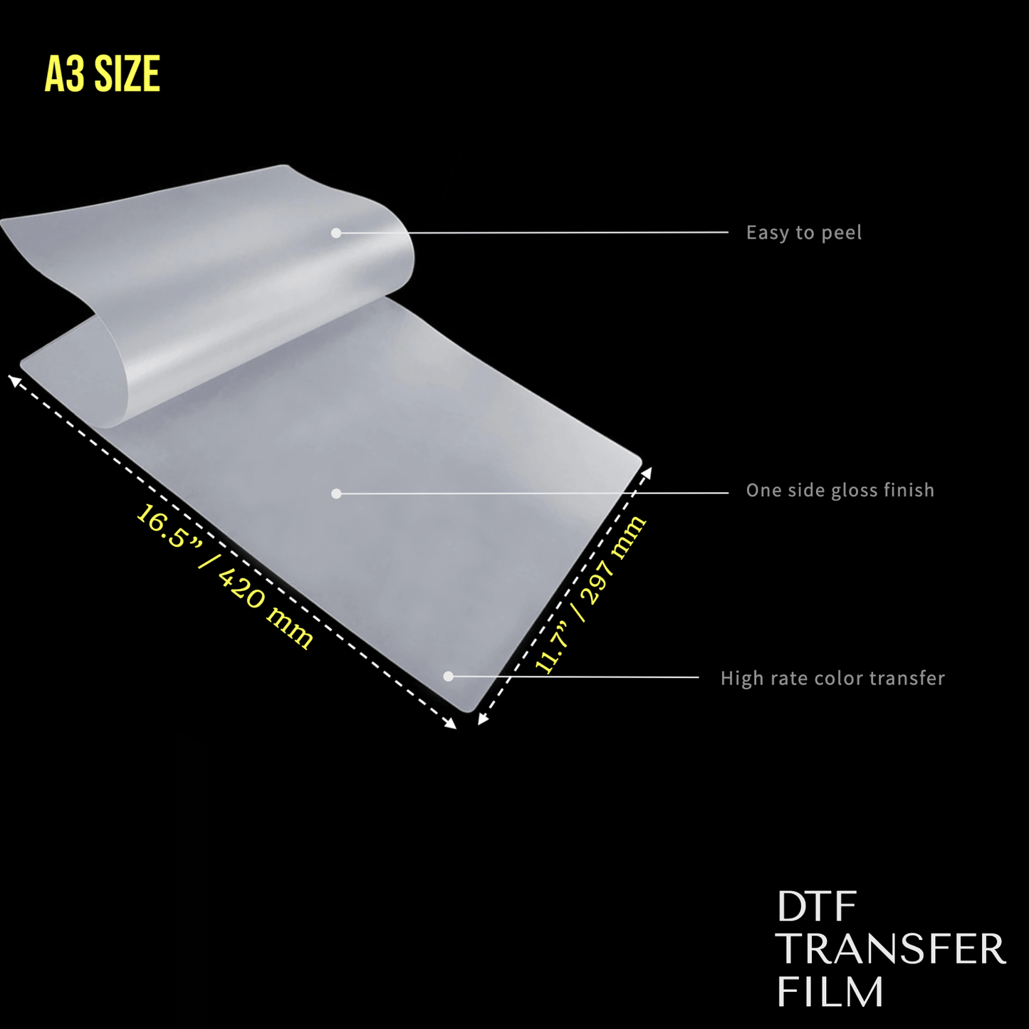 A3 DTF FILM (Direct Transfer Film)