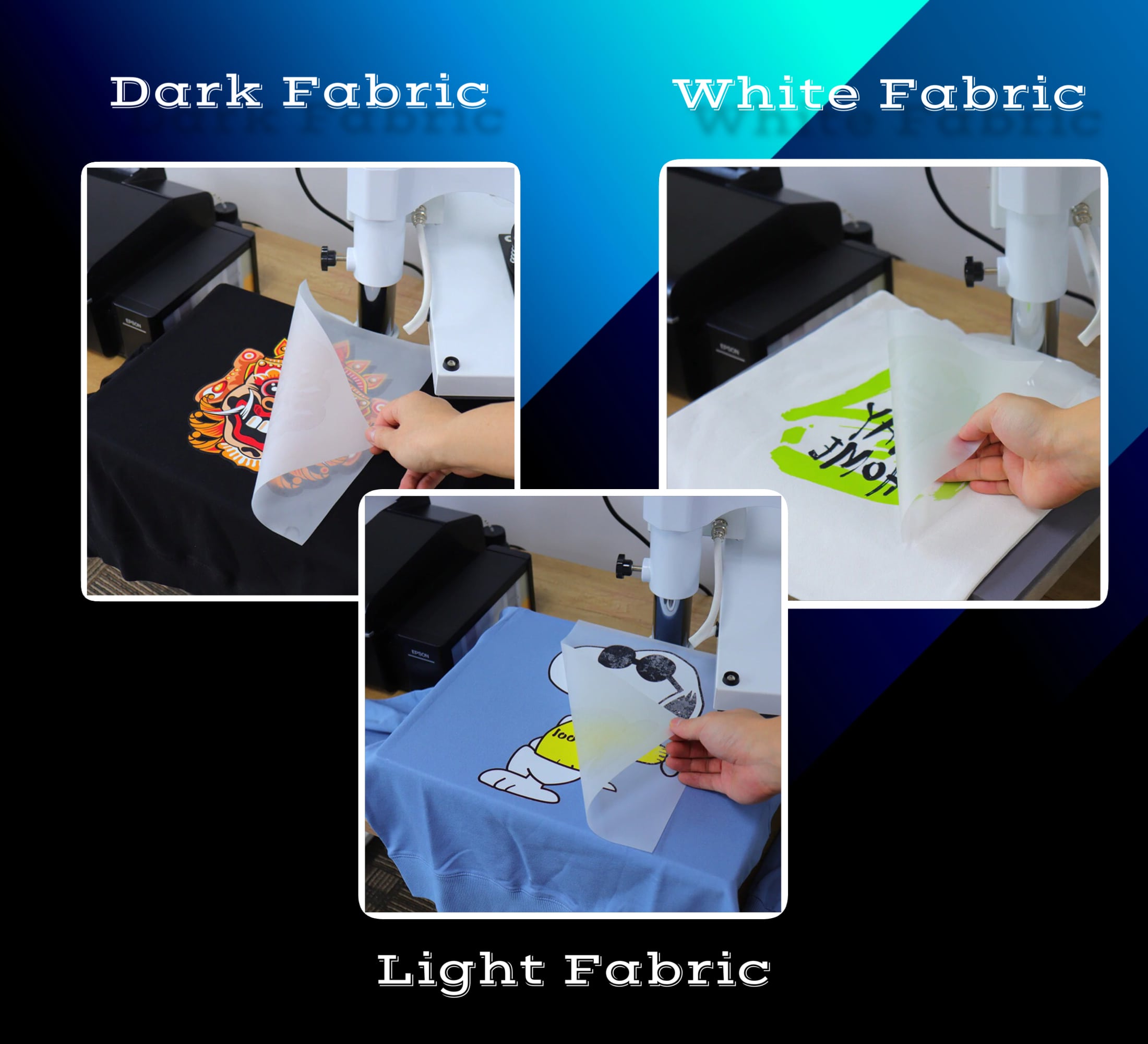 NGOODIEZ DTF Transfer Film - Double-Sided Heat Transfer Paper for T Shirts, Matte Clear DTF Transfer Paper used on DTF Transfer Printer, Vivid Color