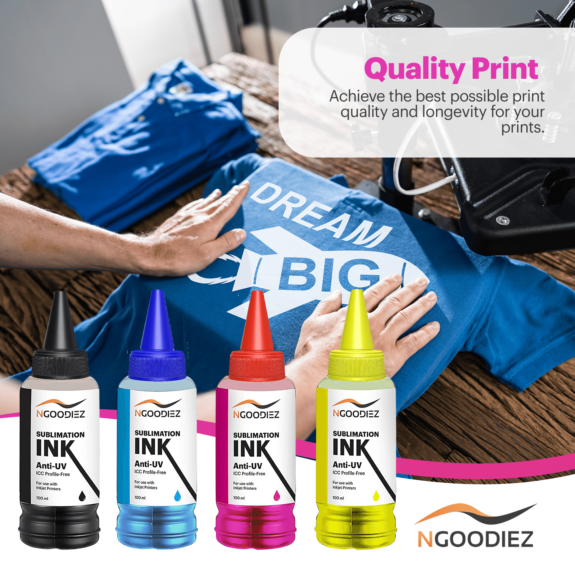 NGOODIEZ Sublimation Coating Spray for All Fabric, Including 100